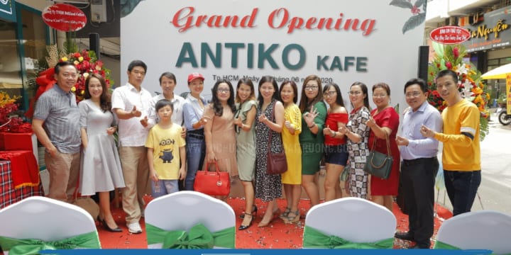 Công ty tổ chức lễ khai trương giá rẻ tại Tp HCM | Lễ khai trương ANTIKO KAFE
