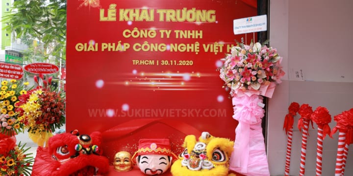 Ý Tưởng Backdrop Tổ Chức Sự Kiện Khai Trương Đẹp